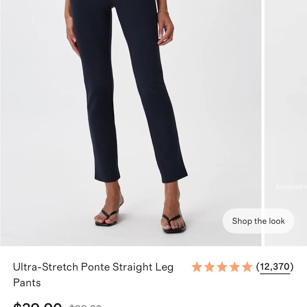 Quince Navy Straight Leg Pants